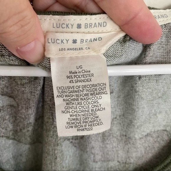 Lucky brand Super Soft Camo Print Ribbed tank top L - Picture 2 of 4
